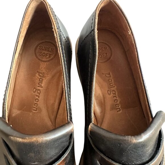 Paul Green Stacy Kiltie Penny Loafer Brown Bark Brushed Leather Size 5.5 UK 8 US - Picture 6 of 13